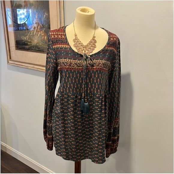 LASCANA VENUS | multicolor bohemian tunic blouse S - Picture 2 of 9